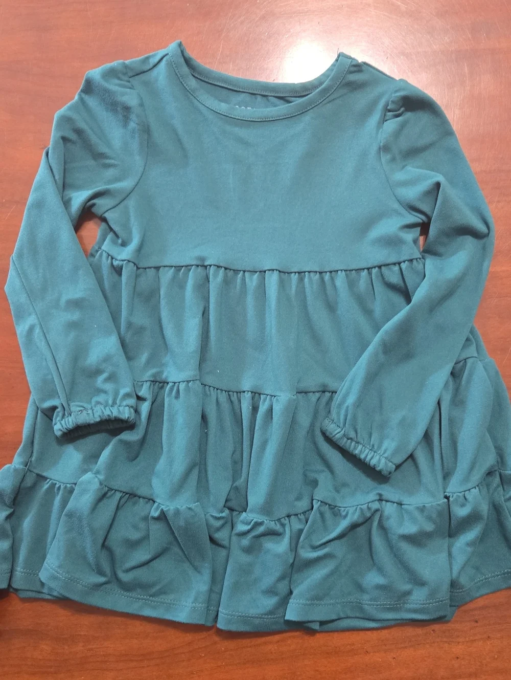 Copper Key Girls' Ruffle Tiered Dress - Plum & Teal 2t